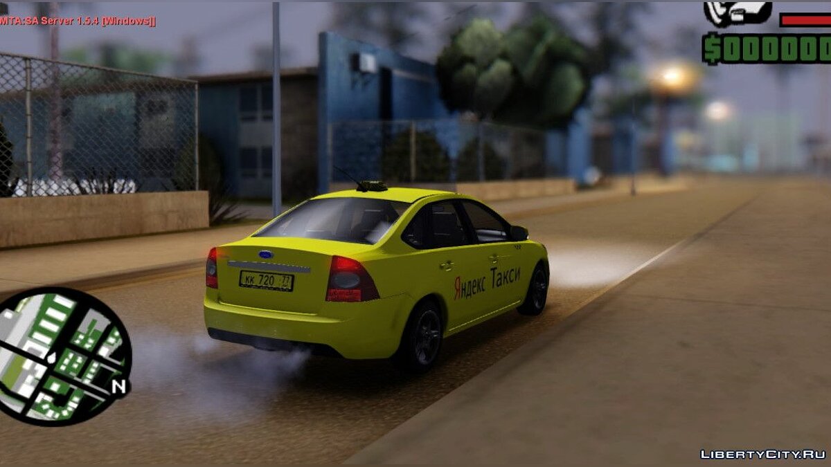 Скачать Ford Focus 2 Sedan 2009 "Яндекс Такси" для GTA San Andreas