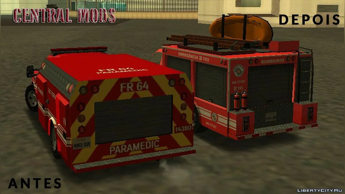 Ford F4000 - пожарная служба / GTA San Andreas