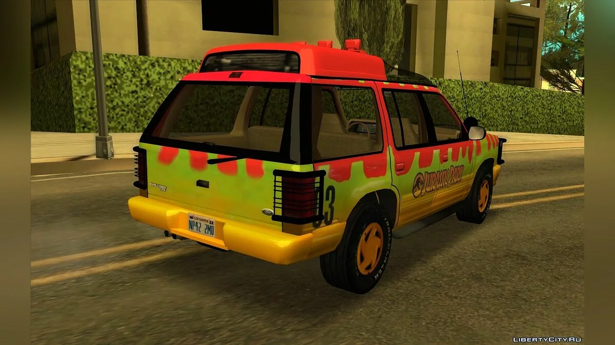 Ford Explorer Jurassic Park v3 - Улучшенная модель / GTA San Andreas