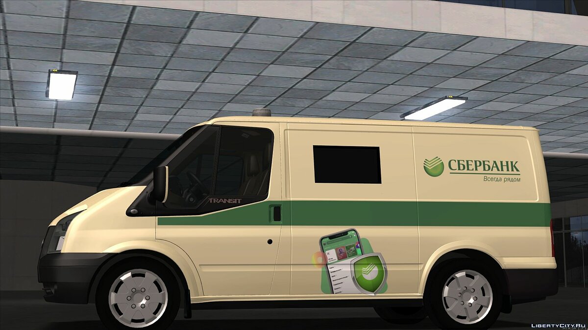 Скачать Ford Transit Сбербанк для GTA San Andreas