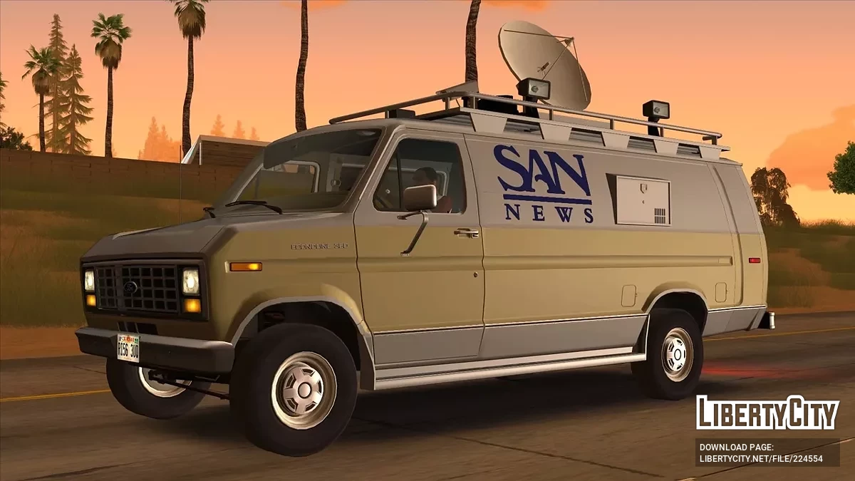 Ford Econoline 350 SA News Van 1991 / GTA San Andreas