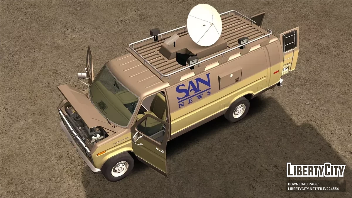 Ford Econoline 350 SA News Van 1991 / GTA San Andreas