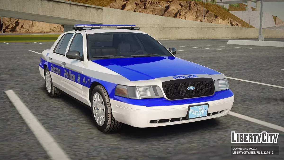 Ford Crown Victoria Boston Police A-1 X2100 Lightbar / GTA San Andreas