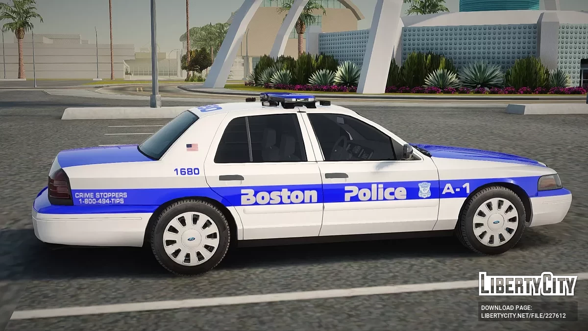 Ford Crown Victoria Boston Police A-1 X2100 Lightbar / GTA San Andreas