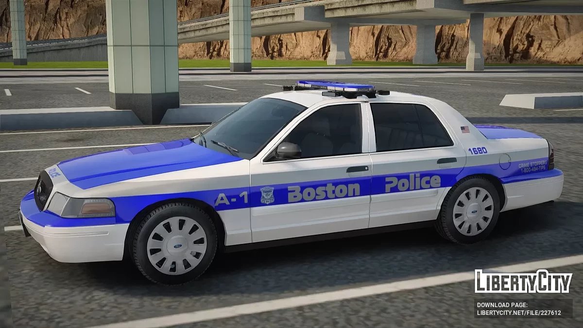 Ford Crown Victoria Boston Police A-1 X2100 Lightbar / GTA San Andreas