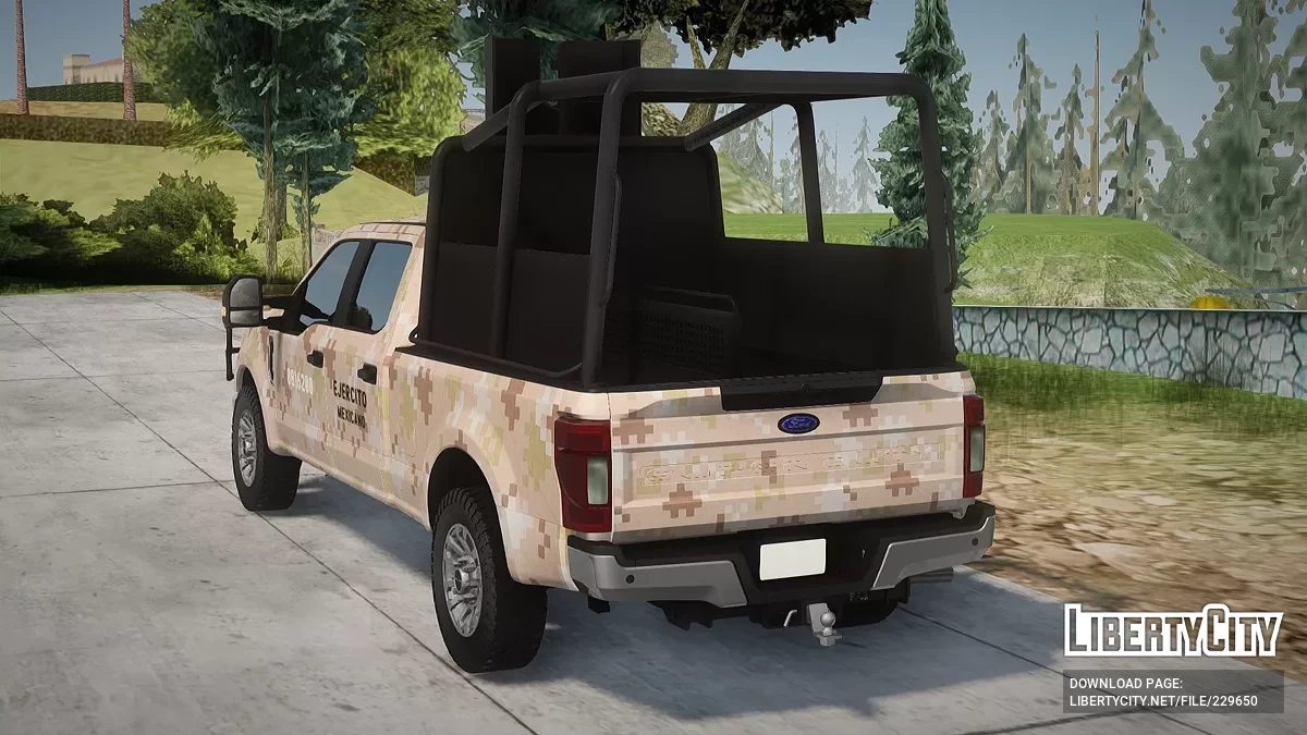 Ford F-250 Ejercito Mexicano Pixel Desertico / GTA San Andreas