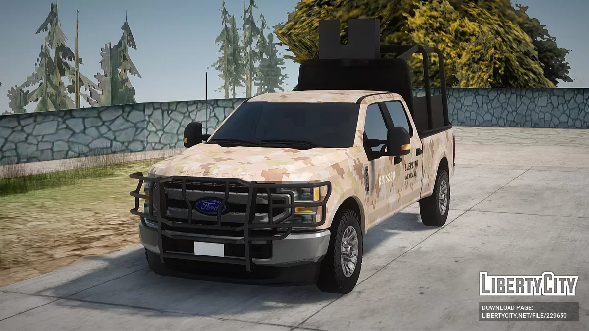 Ford F-250 Ejercito Mexicano Pixel Desertico / GTA San Andreas