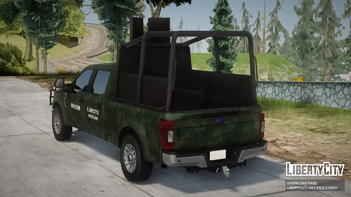 Ford F-250 Ejercito Mexicano Pixel Bosque Sedena / GTA San Andreas