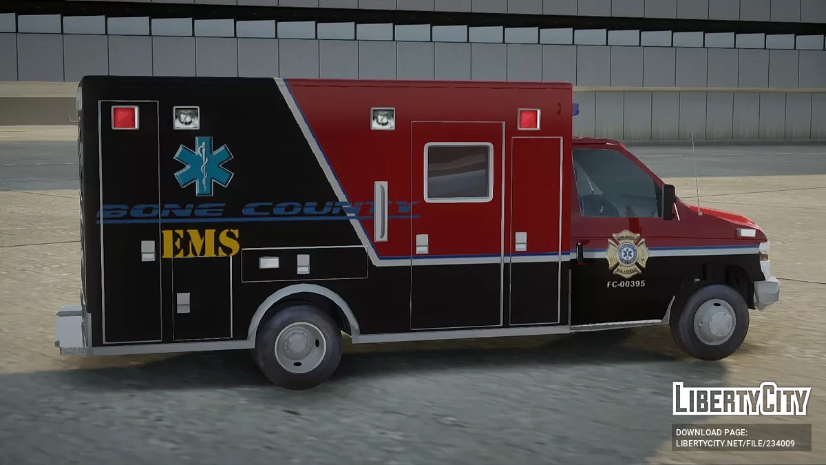 Ford E-350 AMR Bone County Ambulance / GTA San Andreas