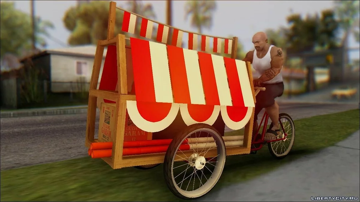 Gerobak Penjual Bendera Indonesia (Indonesian Flag Seller Cart) / GTA San Andreas
