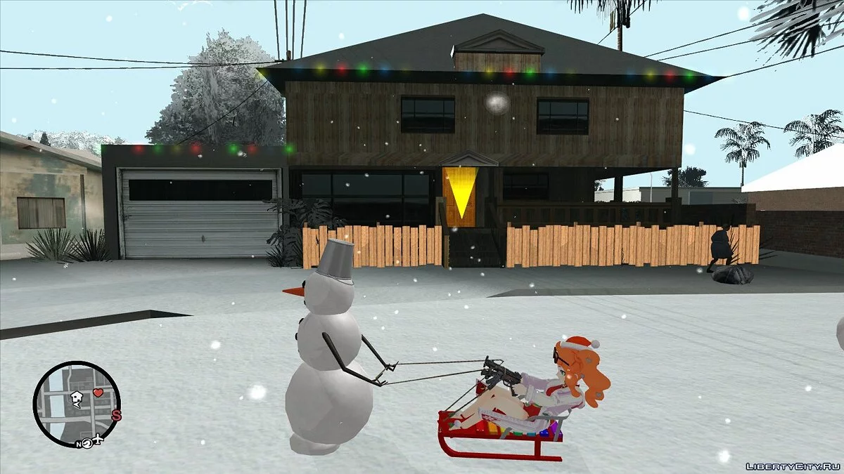 Снеговик с санками / GTA San Andreas
