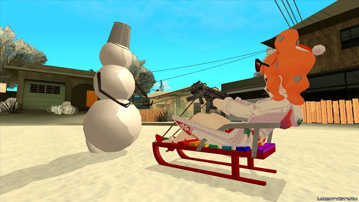 Снеговик с санками / GTA San Andreas