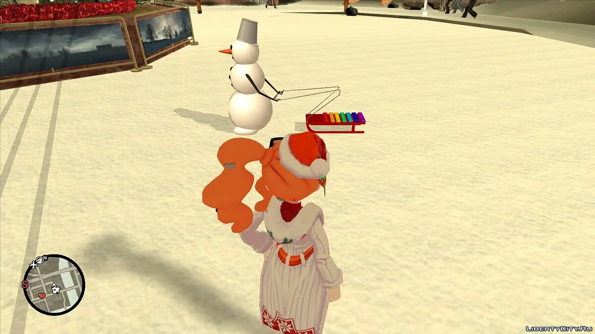 Снеговик с санками / GTA San Andreas