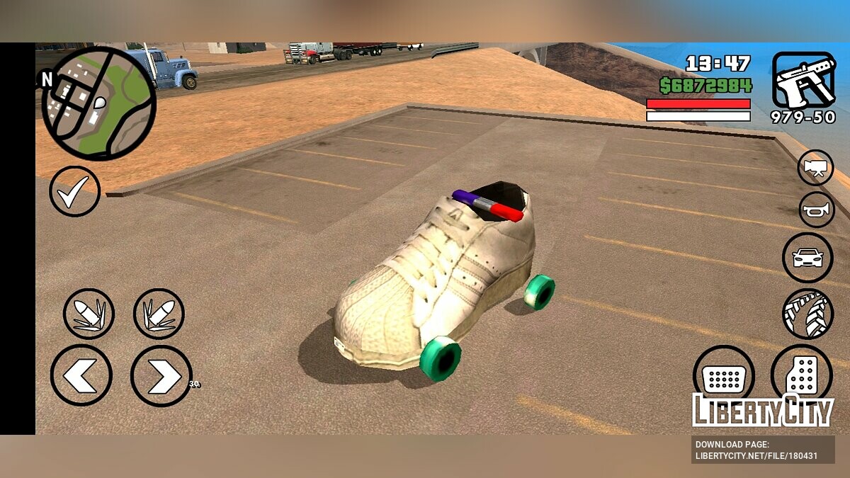 Автомобиль в виде обуви для GTA San Andreas - Картинка #3