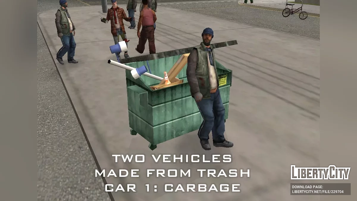 Мусоровозка и Помойка-мобиль Делюкс / GTA San Andreas