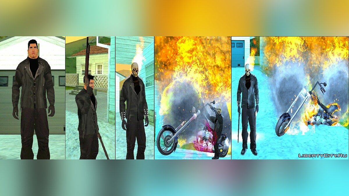 Скачать GhostRider full mod by destroy & j16D для GTA San Andreas