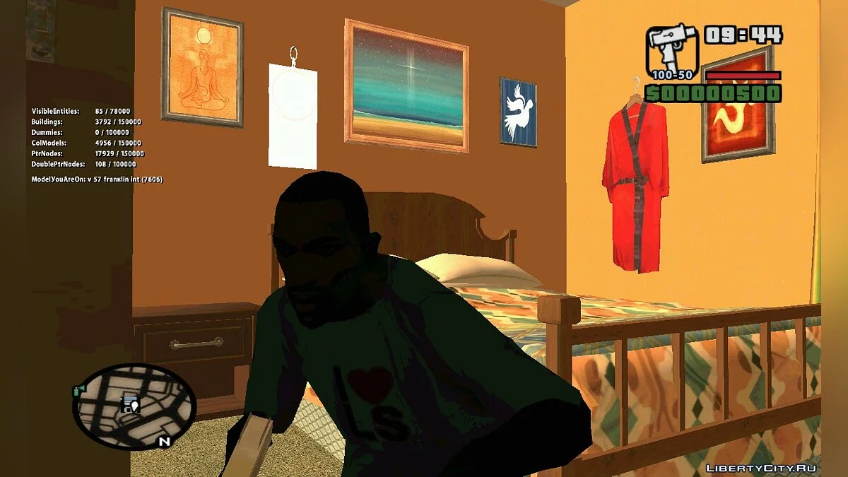 Интерьер дома Франклина  для GTA VISA 3.2 / GTA San Andreas