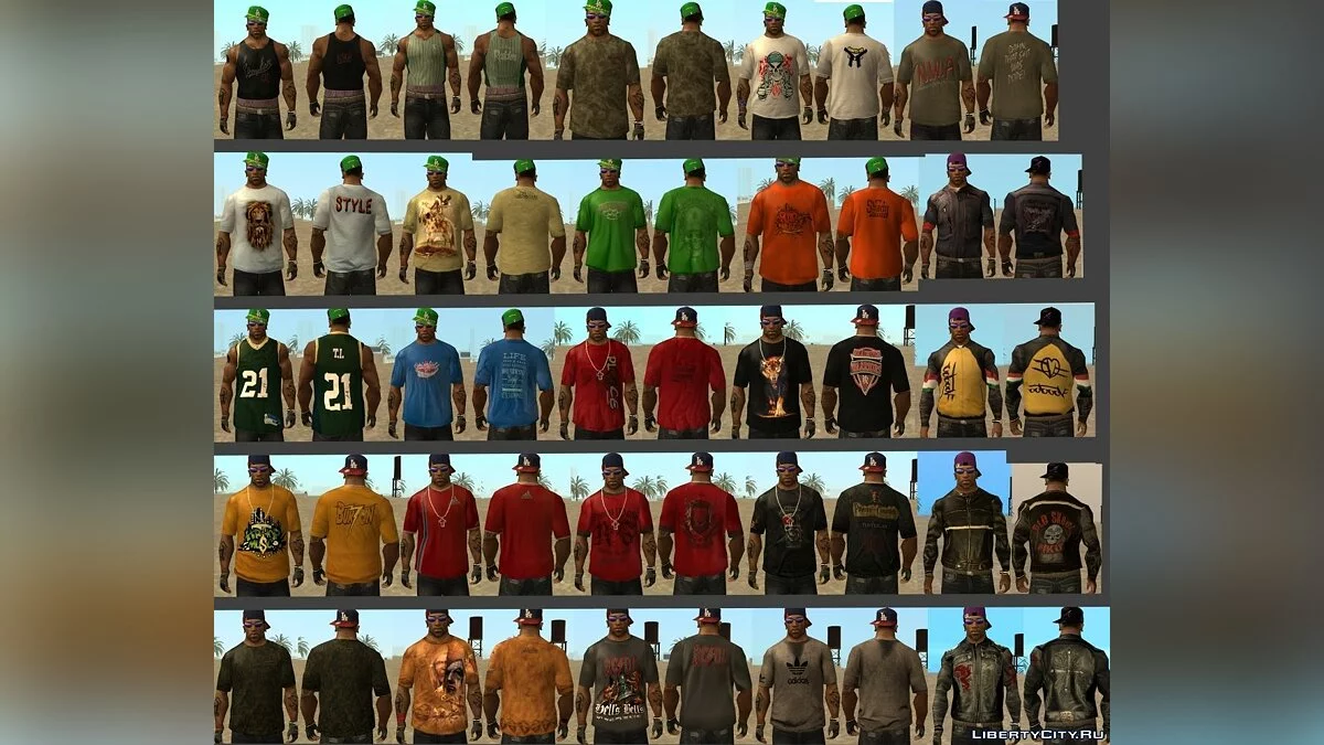 Большой пак одежды для CJ / GTA San Andreas