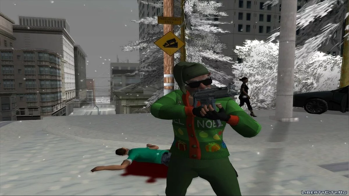 Snow-Andreas v5.0 - Зимний мод для слабых ПК / GTA San Andreas