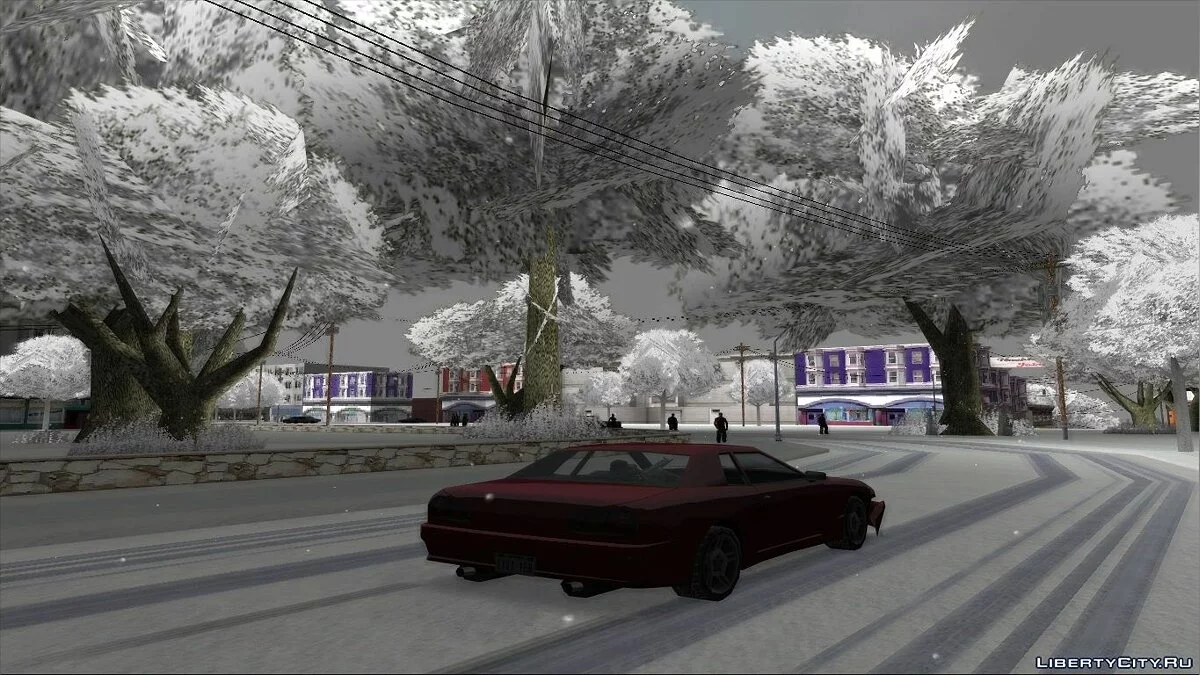 Snow-Andreas v5.0 - Зимний мод для слабых ПК / GTA San Andreas