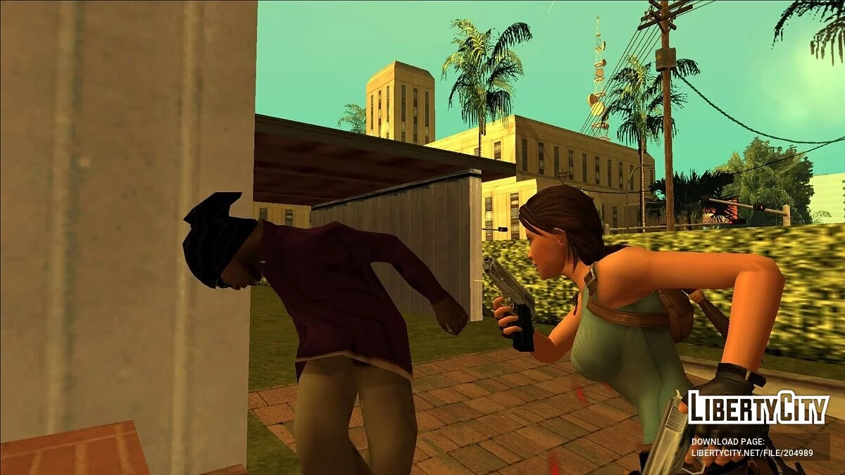 Возможность играть за Лару Крофт / GTA San Andreas