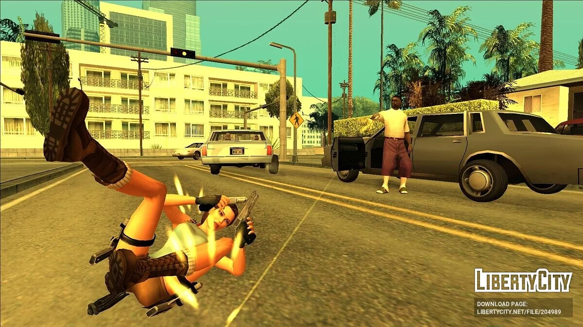 Возможность играть за Лару Крофт / GTA San Andreas