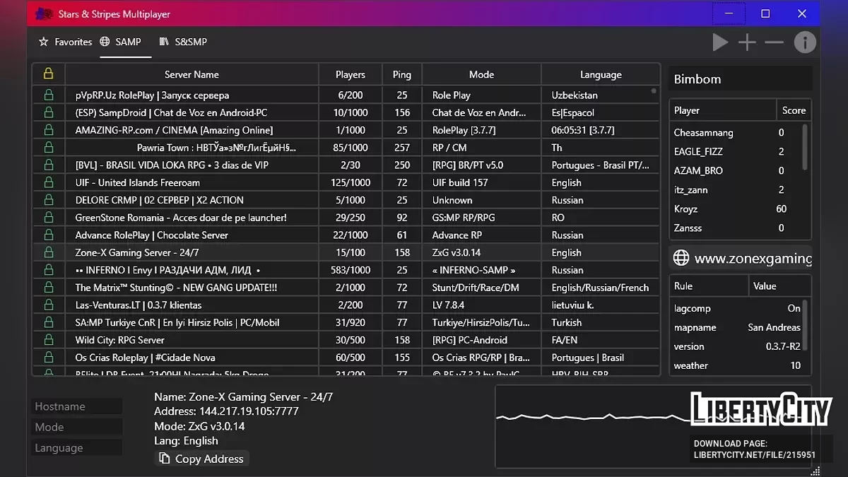 Stars & Stripes Multiplayer / GTA San Andreas