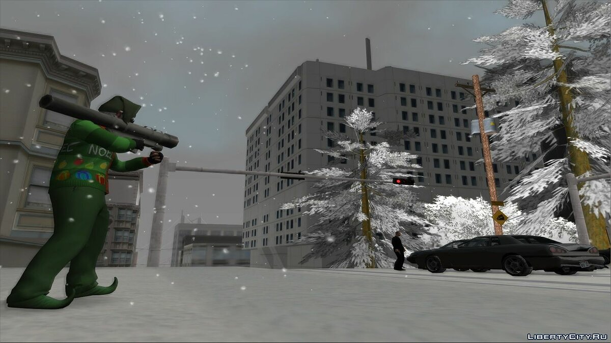 Snow-Andreas v5.0 - Зимний мод для слабых ПК для GTA San Andreas - Картинка #1