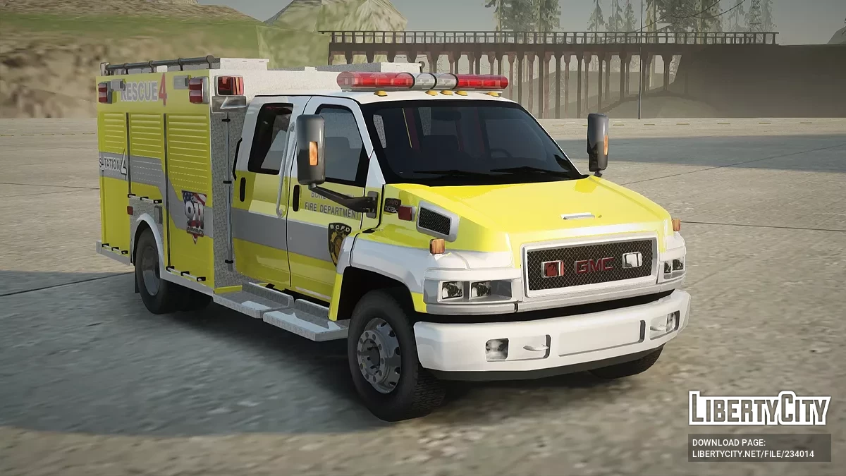 GMC C4500 Topkick BCFD Rescue 4 / GTA San Andreas