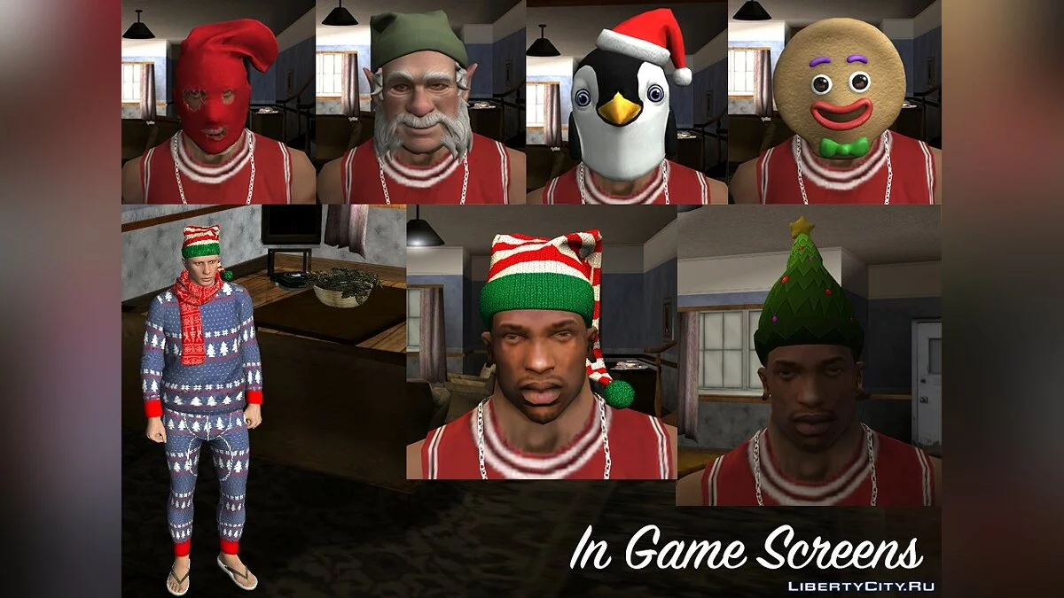 Christmas Props for CJ +Bonus Skin | by Reddon / GTA San Andreas