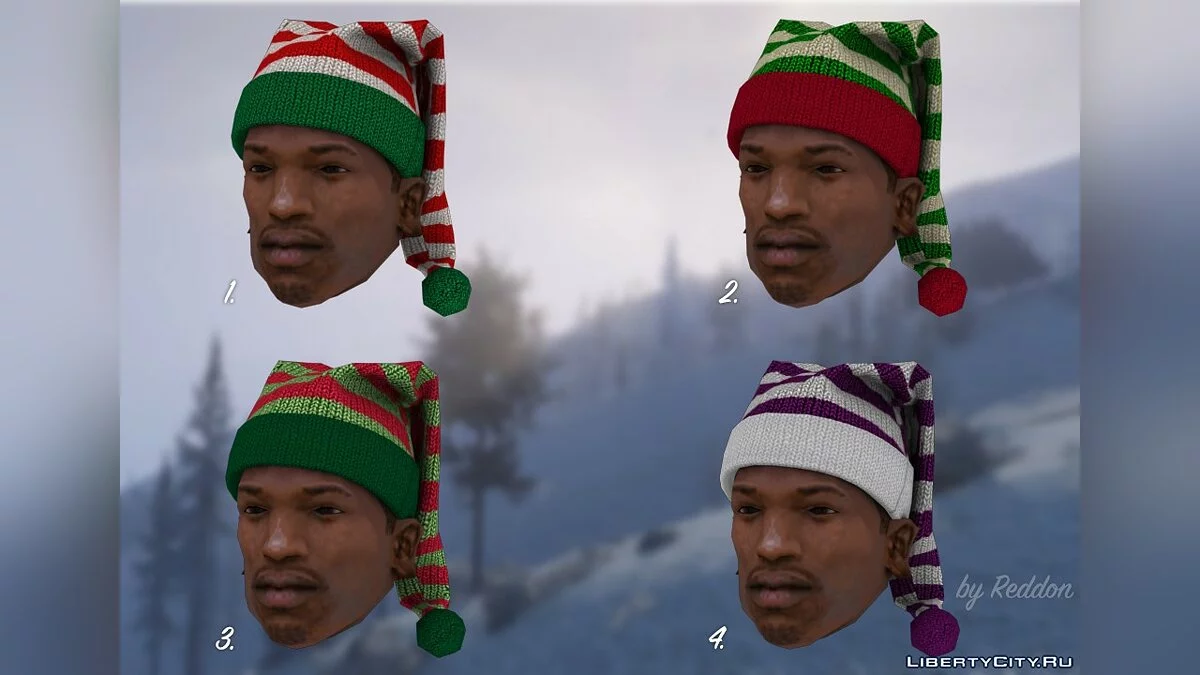 Christmas Props for CJ +Bonus Skin | by Reddon / GTA San Andreas