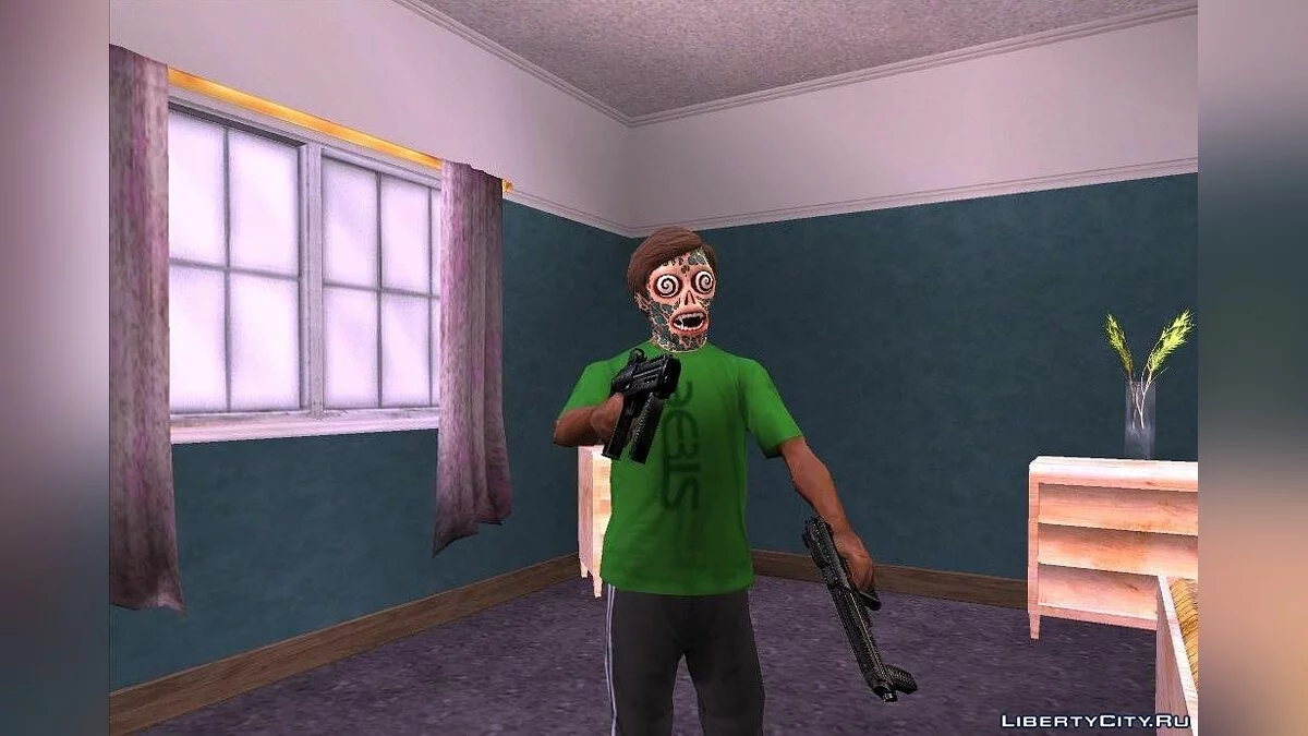 Маска GTA V Online DLC (Halloween CJ) v2 / GTA San Andreas