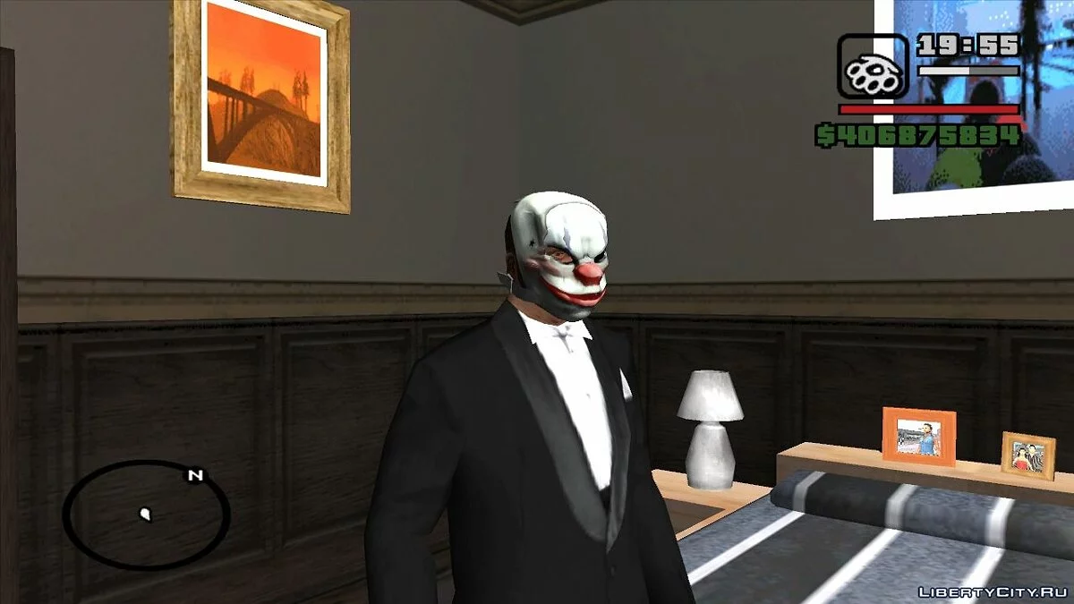 Маски из Payday: The Heist / GTA San Andreas