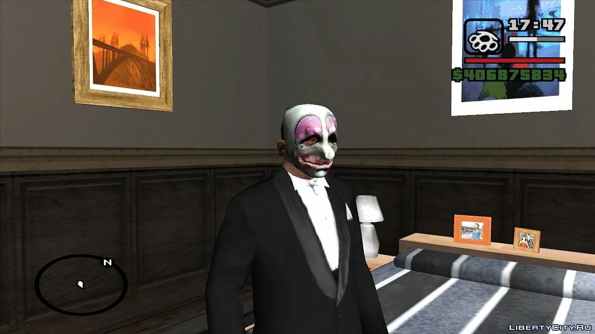 Маски из Payday: The Heist / GTA San Andreas