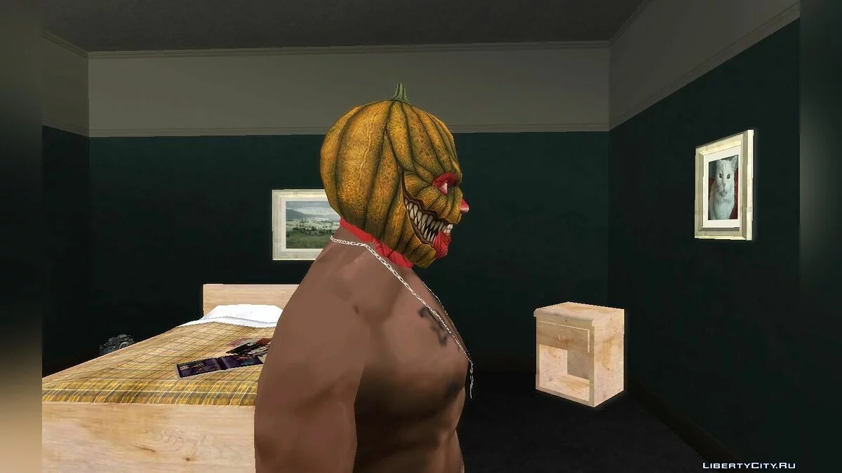 Маски на Хэллоуин для Карла и Франклина   / GTA San Andreas