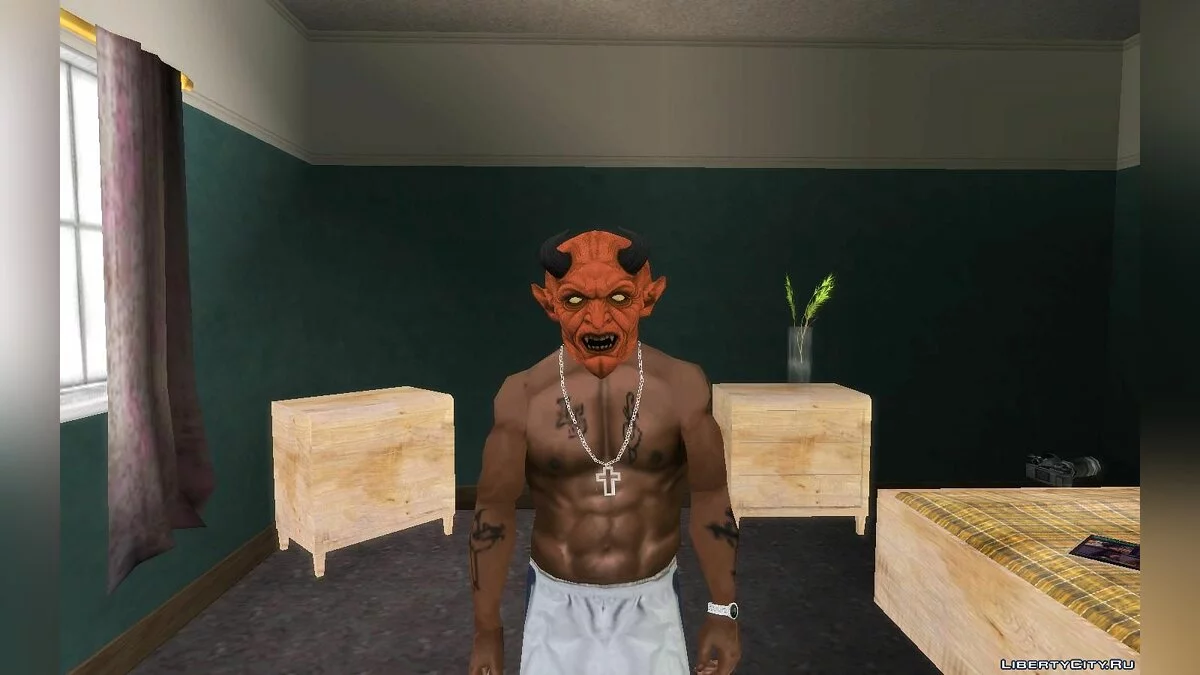 Маски на Хэллоуин для Карла и Франклина   / GTA San Andreas