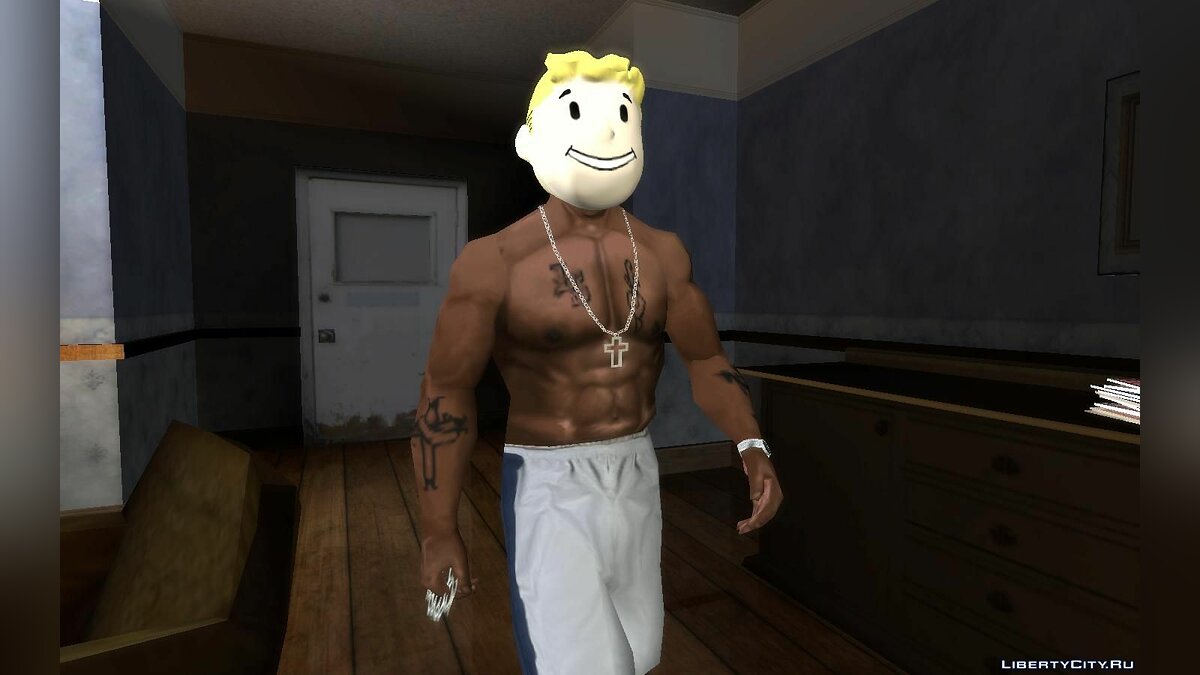 Скачать Маска Vault Boy из Fallout для GTA San Andreas