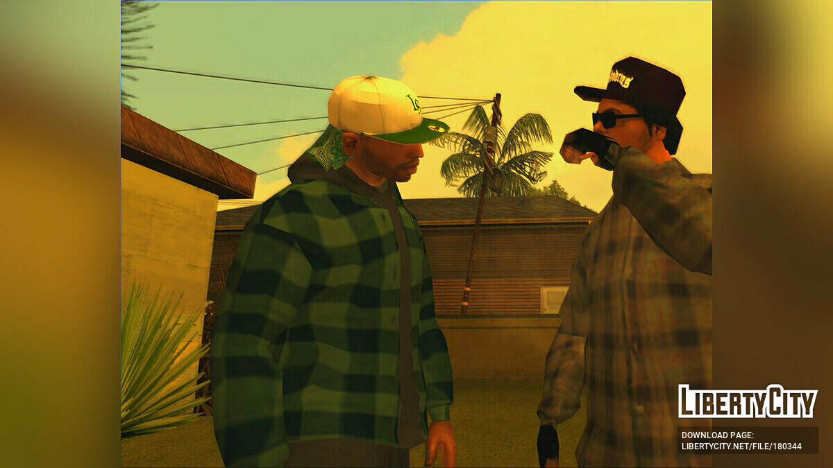 Новая бандитская кепка CJ с банданой для GTA San Andreas - Картинка #3