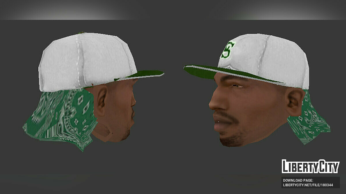 Новая бандитская кепка CJ с банданой для GTA San Andreas - Картинка #1