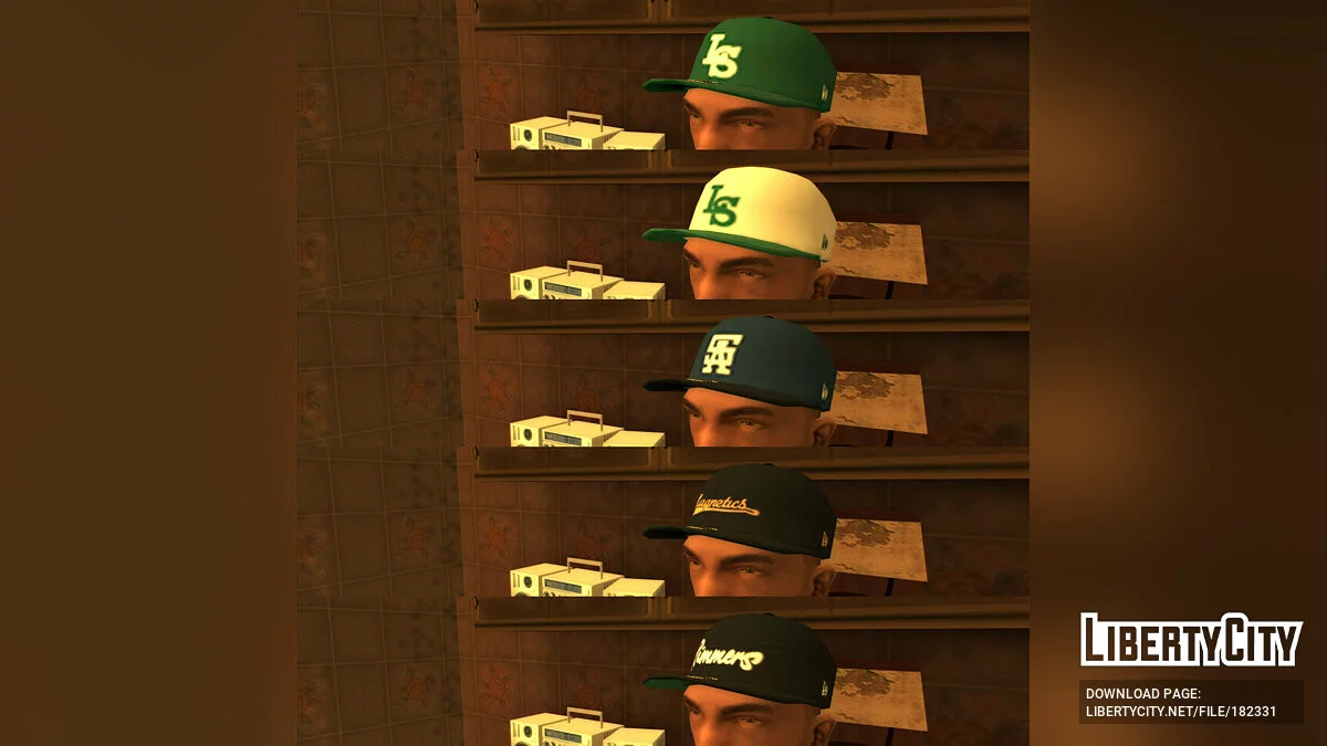 Коллекция облегающих кепок / GTA San Andreas