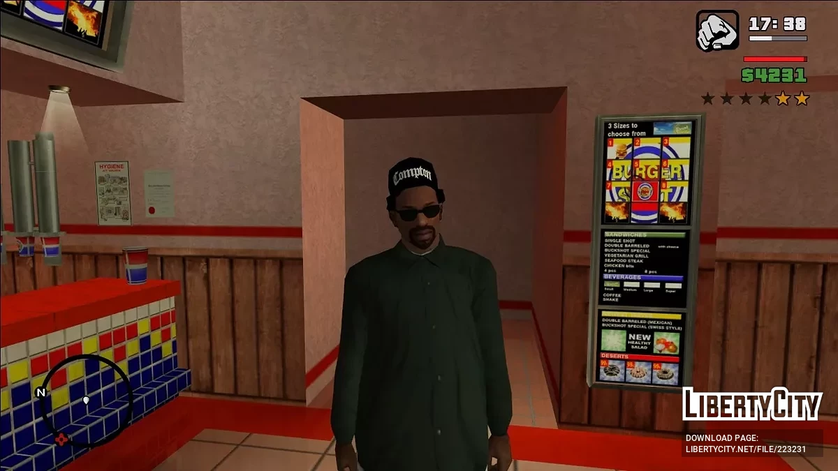 Кепка и причёска Райдера / GTA San Andreas