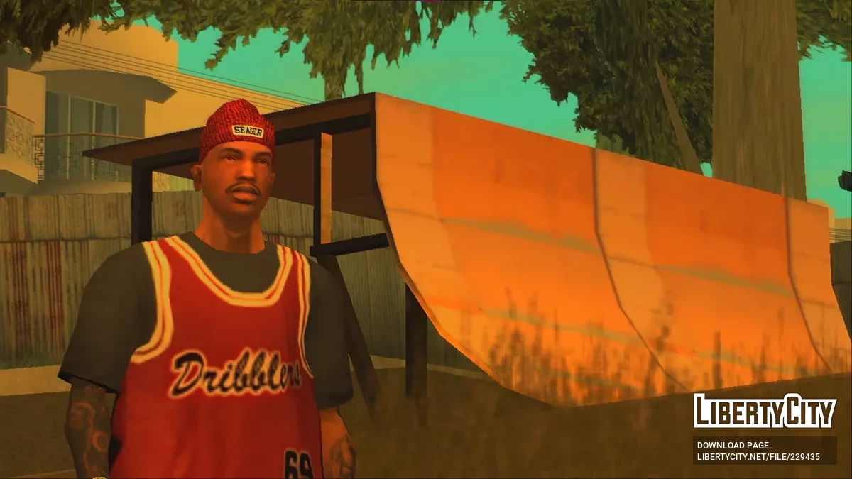 Длинные шапки Скаллы для CJ / GTA San Andreas