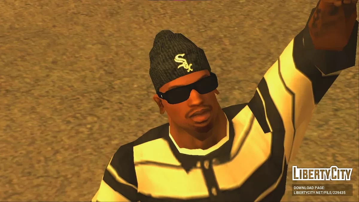 Длинные шапки Скаллы для CJ / GTA San Andreas