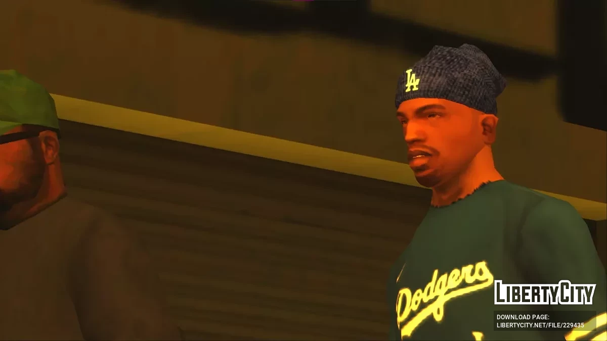 Длинные шапки Скаллы для CJ / GTA San Andreas