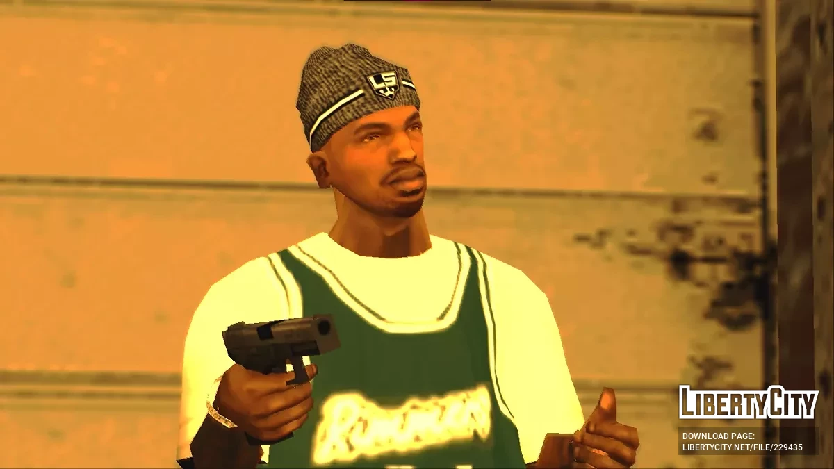 Длинные шапки Скаллы для CJ / GTA San Andreas