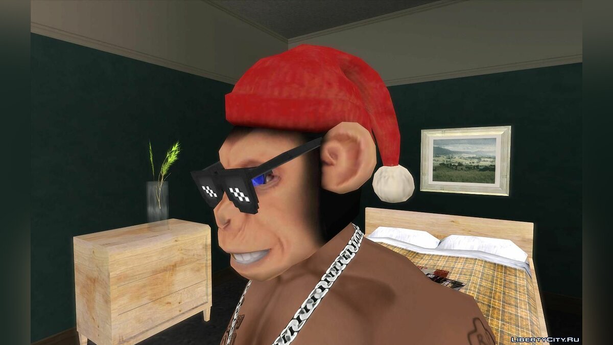Маска обезьяны для GTA San Andreas - Картинка #5