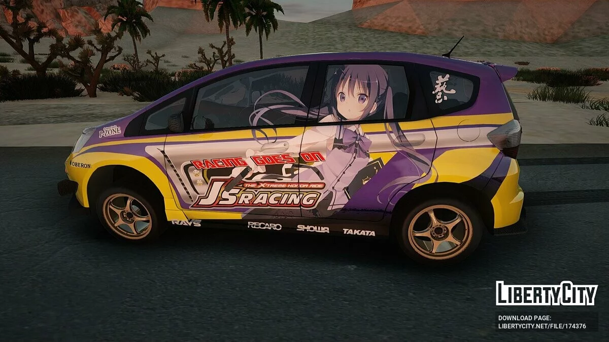 Honda Fit J's Racing W Rize Tedeza Itasha / GTA San Andreas