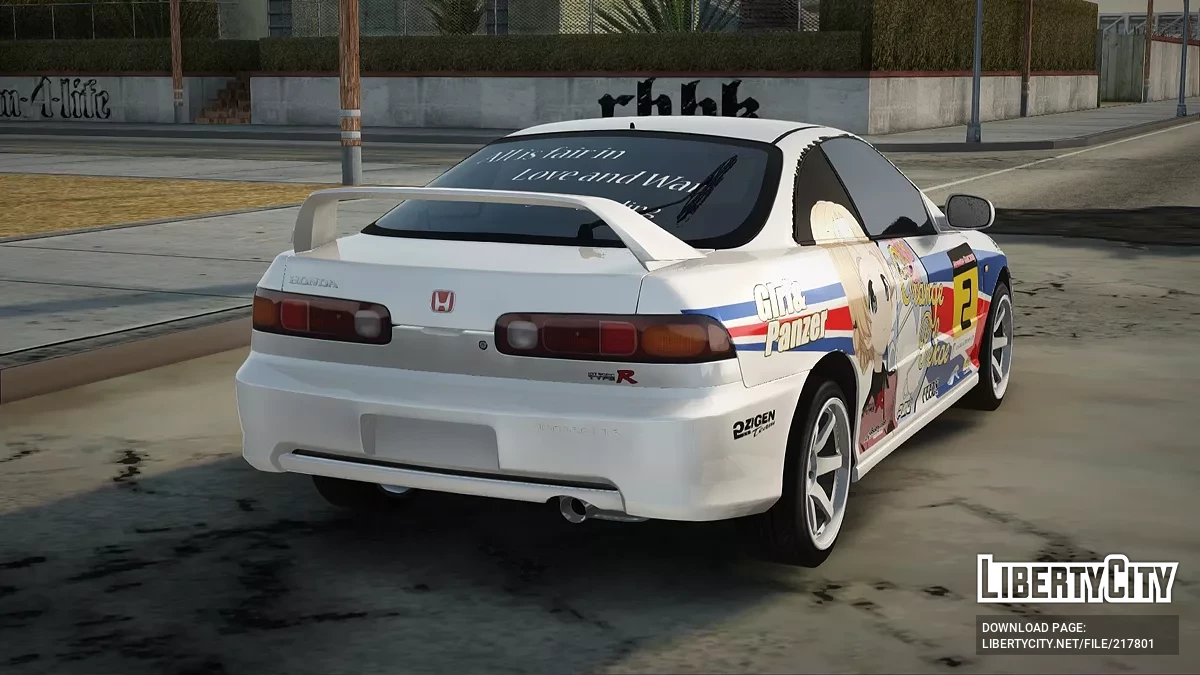 Honda Integra Tipe R Girl und Panzer Itasha / GTA San Andreas