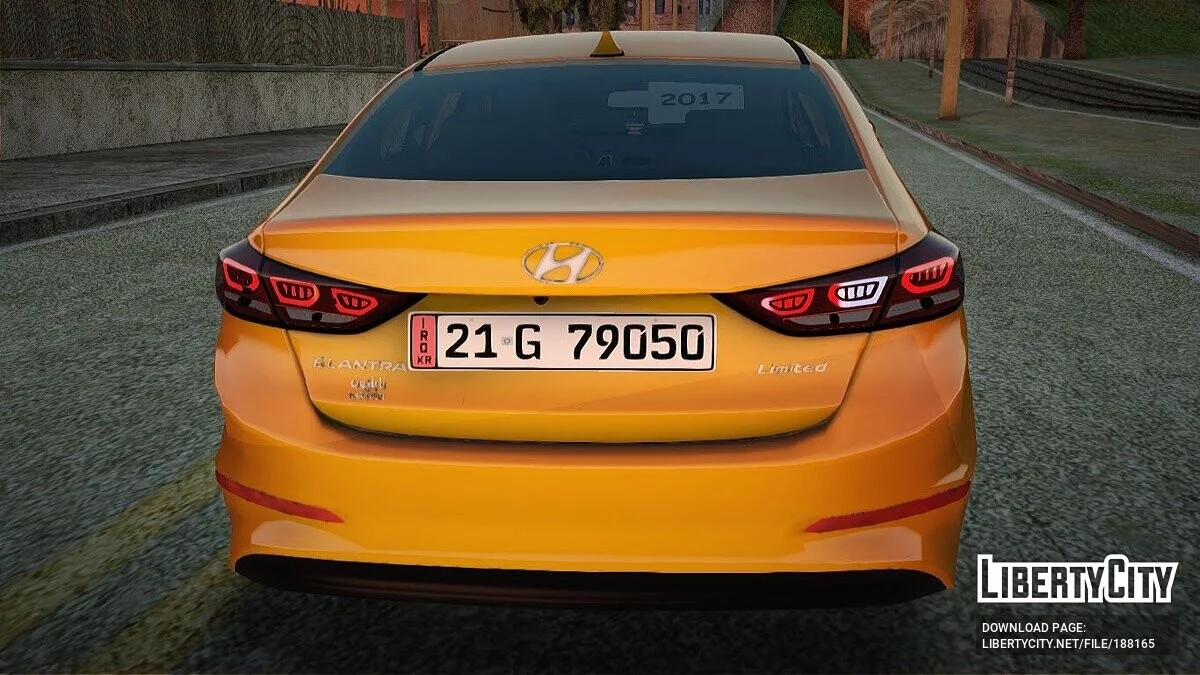 Hyundai Elantra 2017 Taxi Baghdad / GTA San Andreas