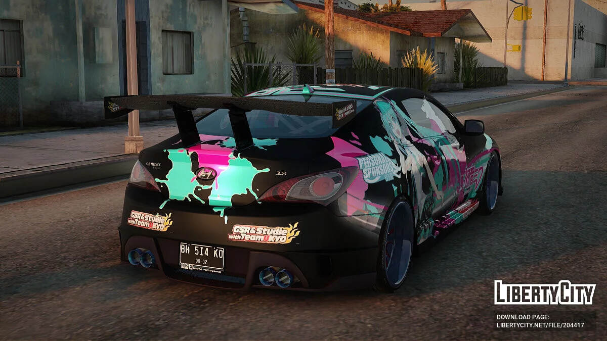Hyundai Genesis Coupe Hatsune Miku Itasha PJ / GTA San Andreas